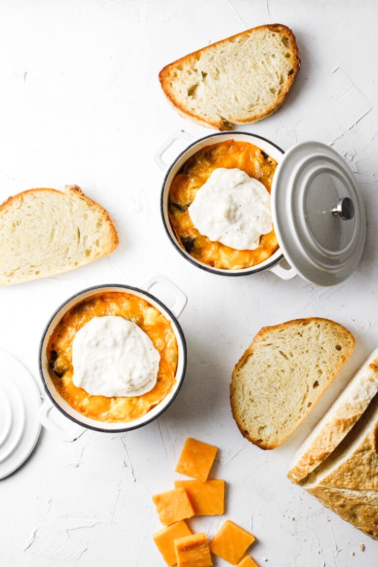 Breakfast Casserole with White Pepper Gravy