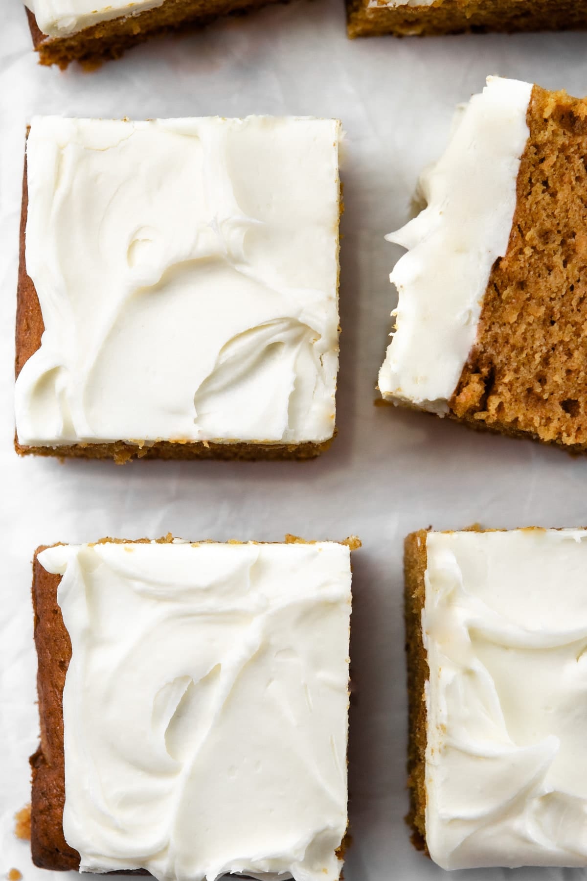 white chocolate pumpkin snack cake