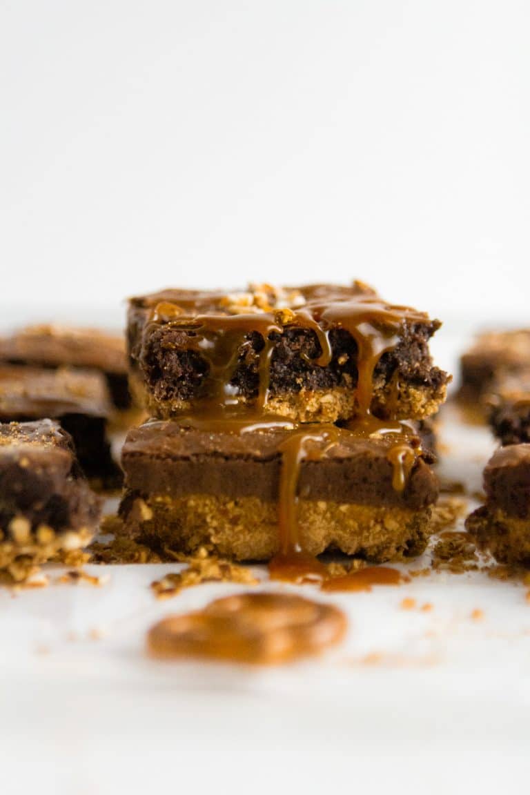 Salted Caramel Pretzel Brownies