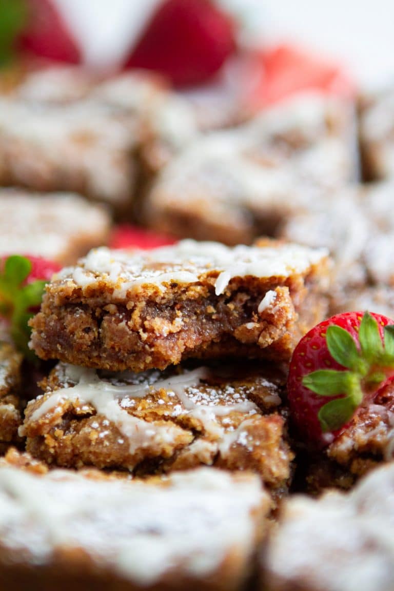 Strawberry Vanilla Bean Blondies