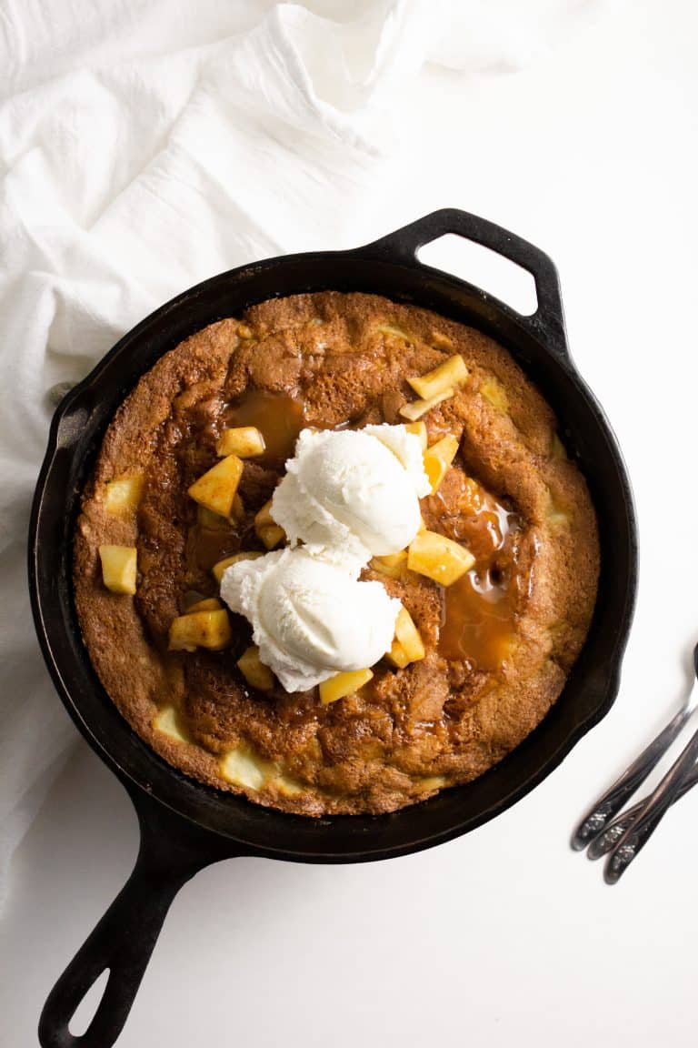 Caramel Apple Skillet Cookie